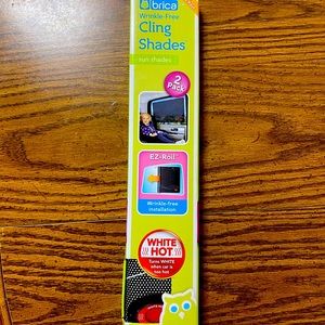 Brica wrinkle free window cling shades  (sun shades) pack of 2